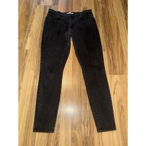 Levis Women's Sz 14 M 32x30 Bold Jeans‎ Mid Rise Skinny Denim Black